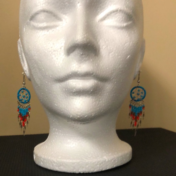 Dreamcatcher Chandelier Earrings - Picture 5 of 6